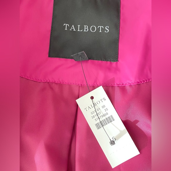 Talbots Quilted Rosette Magenta  Puffer Barn Jacket size Small new with Tags - Picture 12 of 16